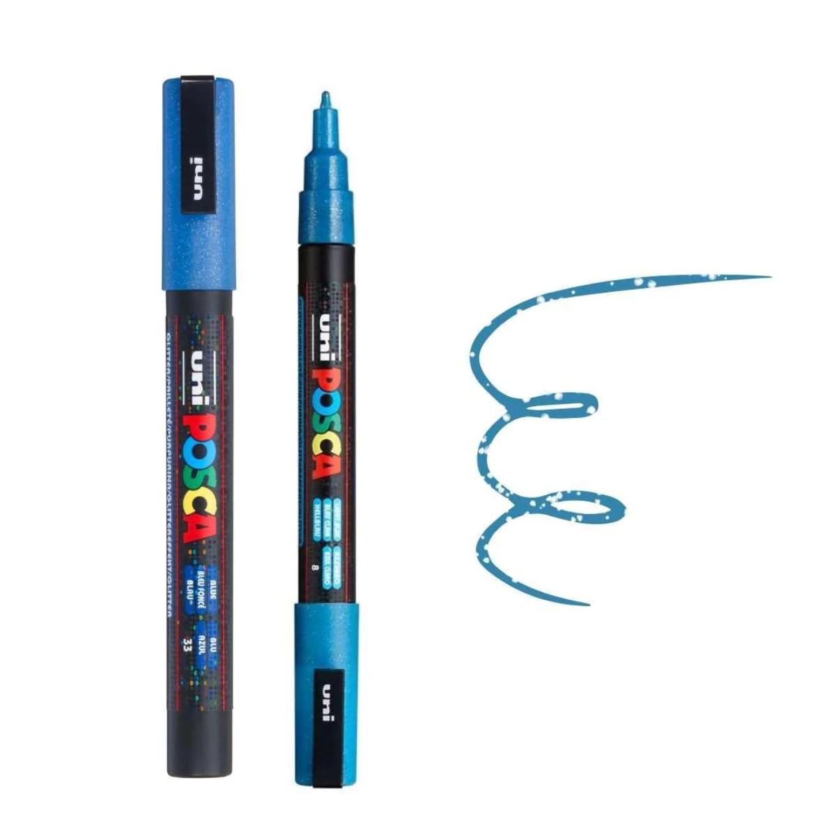 MARKER UNI PC 3ML POSCA GLITER SVIJETLO PLAVI Knji ara Kultura marker-uni-pc-3ml-posca-gliter-svijetlo-plavi-knji-ara-kultura