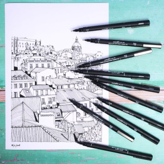 MARKER UNI PIN 01-200 BLACK 