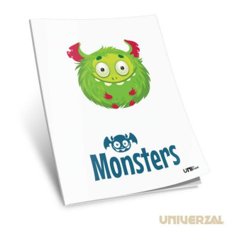 SVESKA  A5 52L UNIV.MONSTERS KARO 