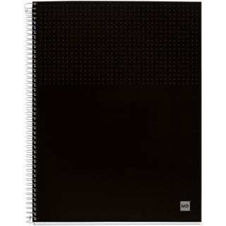SVESKA SPIRALA A4 80 KARO 90G PP NEGRO NORDIC MR 