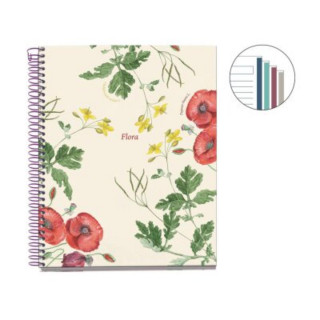 SVESKA A5 100L AMAPOLA BOTANICAL FLORA DIKTO MR04424 