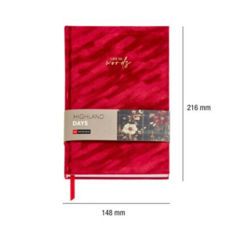 SVESKA A5 PLAIN RED VELVET H.DAYS MR8293 