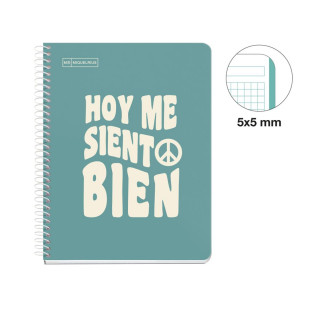 SVESKA A5 100 SQU 90G MESSAGES TURQUOISE 