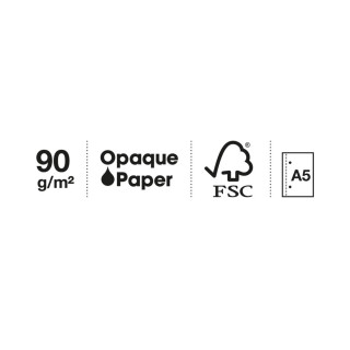 SVESKA A5 100 SQU 90G MESSAGES TURQUOISE 