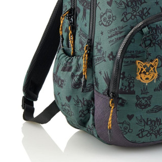 RUKSAK ŠKOLSKI OSLO RECYC.NOTBORING GREEN 3COMP 