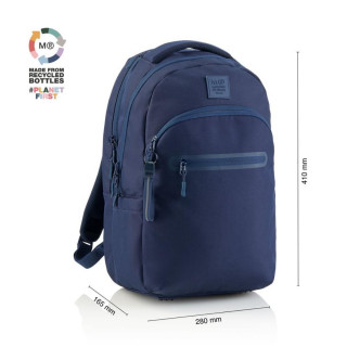 RUKSAK ŠKOLSKI OSLO RECYC.RAW NAVY 