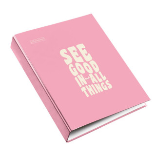 PINK FASCIKLA W/ O40MM RINGS MESSAGES PIN 
