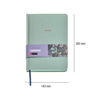 NOTES A5 RULER GREEN GOLDEN JAZMIN MR8307 