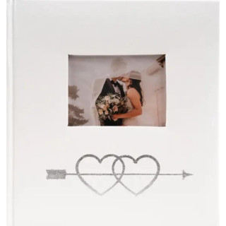 FOTO ALBUM B-4650SW 2HEARTS 1 SILVER 10*15 