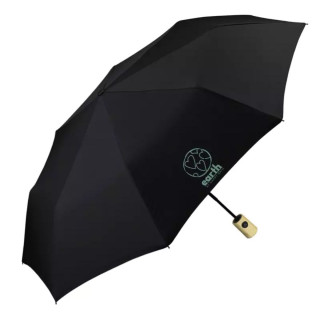 KIŠOBRAN EARTH MINI AC 94CM CRNI HAPPY RAIN 