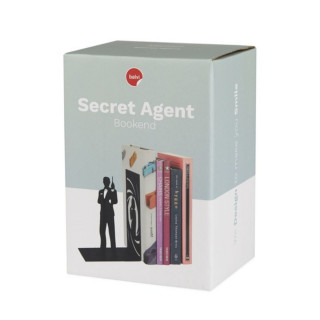 Držač za knjige, Secret Agent, crni, metal 