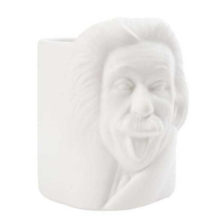 Čaša za olovke, Albert Einstein, bijeli, ceramic 