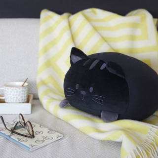 Jastuk, Kitty, crni, polyester 
