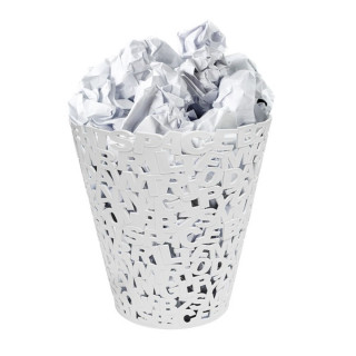 Korpa za otpatke, Letters, bijeli, plastic 