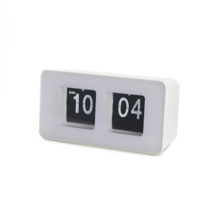 Sat stolni, Flip Clock, bijeli, 2xAA 