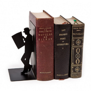Držač za knjige, The Reader, crni, metal 
