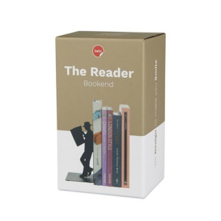 Držač za knjige, The Reader, crni, metal 