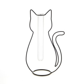 Vazna, Cat Silhouette, crni, metal/staklo 