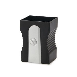 Čaša za olovke, Sharpener, crni, plastic 