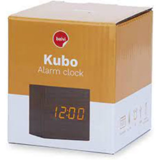 Budilnik, Kubo, brown, 3xAAA, USB cable incl. 