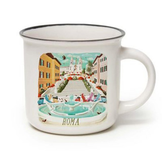ŠOLJA PORCELAN - CUP- PUCCINO - ROMA 