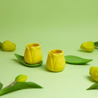 ŠOLJE ZA KAFU SET ,Tulip,yellow,x2,ceramic 