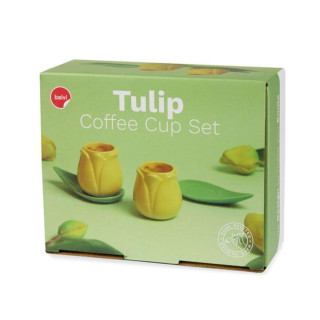 ŠOLJE ZA KAFU SET ,Tulip,yellow,x2,ceramic 