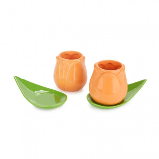 ŠOLJE ZA KAFU SET ,Tulip,orange,x2,ceramic 