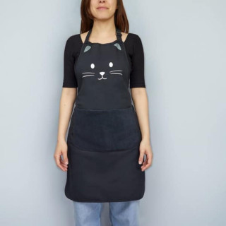 KUHINJSKA PREGACA,Kitty,black,80 cm,polyester 