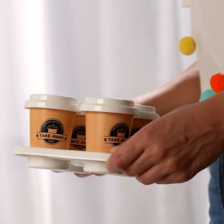 ŠOLJE ZA KAFU SET ,Take Away,brown,porcelain 