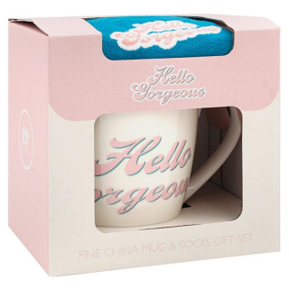 POKLON SET ŠOLJA I ČARAPE HELLO GORGEOS LP96828 