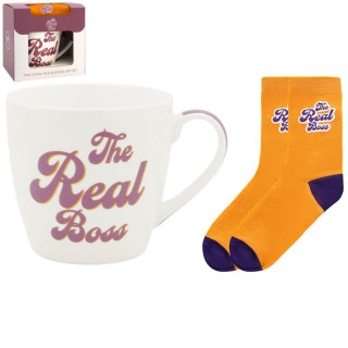 POKLON SET ŠOLJA I ČARAPE THE REAL BOSS LP96824 