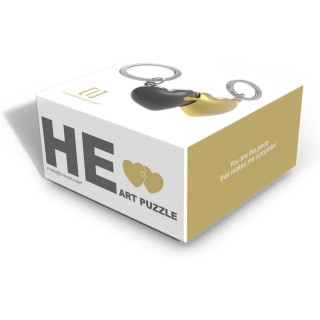 PRIVJESAK ZA KLJUČEVE-METAL- Love  -Puzzle Hearts Gold 