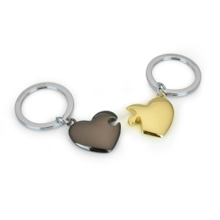 PRIVJESAK ZA KLJUČEVE-METAL- Love  -Puzzle Hearts Gold 