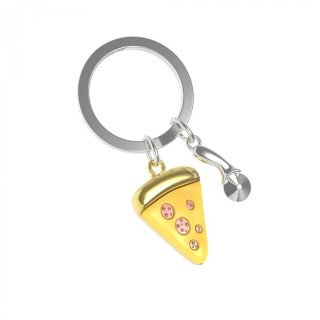 PRIVJESAK ZA KLJUČEVE-METAL- Foodie  -Pizza with Pizza Cutter 
