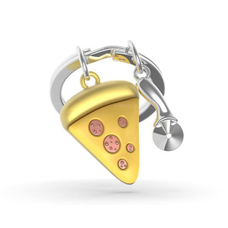 PRIVJESAK ZA KLJUČEVE-METAL- Foodie  -Pizza with Pizza Cutter 