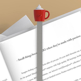 OBILJEŽIVAČ STRANICA 3D METALNI - Chocolate Cup or cappucino cup 