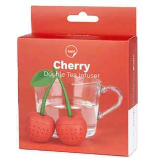 DVOSTRUKI INFUZER ZA ČAJ CHERRY RED SILIKON 