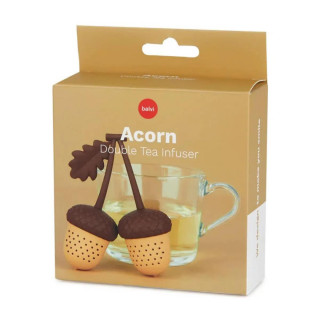 INFUZER ZA ČAJ ACORN BROWN DOUBLE SILIKON 