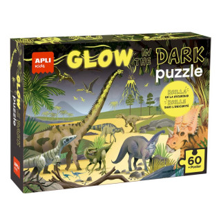 PUZZLE GLOW IN THE DARK DINOSAURS 60U 19435AP 