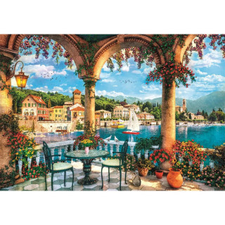 PUZZLE 1000 HQC BALCONY VIEW OF LAKE COMO COMPACT 