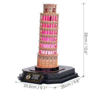 CUBIC FUN PUZZLE LEANING TOWER OF PISA NIGHT 