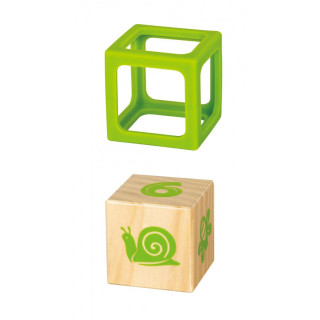 Hape drvene kocke sa silikonskim ivicama 4/1 H0132 