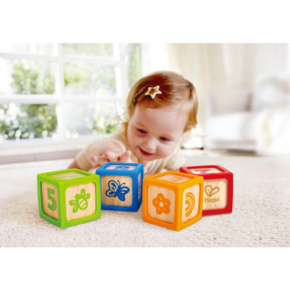Hape drvene kocke sa silikonskim ivicama 4/1 H0132 