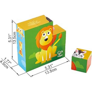 Hape puzzle kocke 6 slika Jungle H1619 