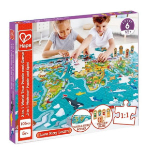 Hape puzzle karta svijeta H1626 