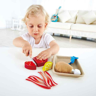 Hape drveni set za igru meso i riba H3155 