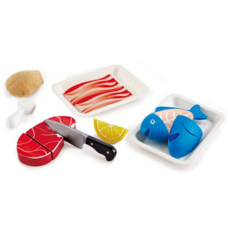 Hape drveni set za igru meso i riba H3155 