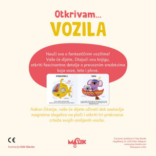 KNJIGA I MAGNETNE SLAGALICE-VOZILA 