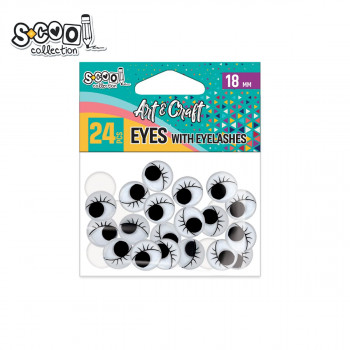 KRAFT S-COOL OČI SA TREPAVICAMA 18mm 1/24 SC2028 